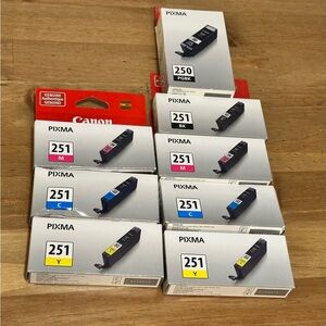Canon PIXMA Ink Set of 8 - Black, Cyan, Magenta, Yellow